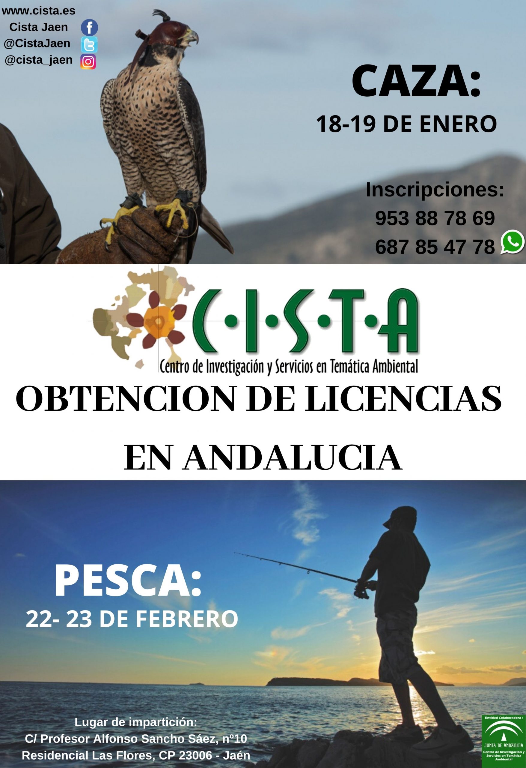 Nuevas convocatorias para la obtención de las licencias de caza y pesca en 2020 CISTA Centro